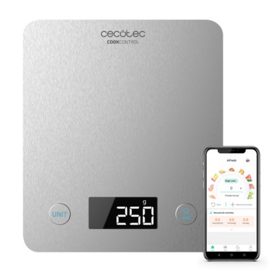 Cantar bucatarie Cecotec Smart Cook Control, 5 Kg, Bluetooth, masurare proteine, carbohidrati, grasimi, solide, lichide foto