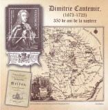 ROMANIA 2023 DIMITRIE CANTEMIR -350 ani de la nastere colita dantelata LP 2400a, Istorie, Nestampilat