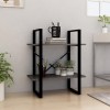 VidaXL Bibliotecă cu 2 rafturi, gri, 60x30x70 cm, lemn masiv de pin 806434