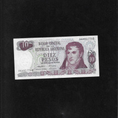 Argentina 10 pesos 1973(76) unc seria04682779 semnatura mai rara