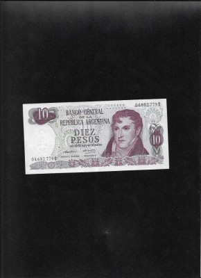 Argentina 10 pesos 1973(76) unc seria04682779 semnatura mai rara foto