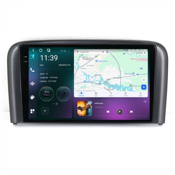Navigatie dedicata cu Android Volvo S80 I 2004 - 2006, 12GB RAM, Radio GPS Dual