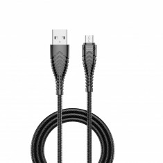 Cablu de date Veger V103, MicroUSB, 2.4A, Negru C713
