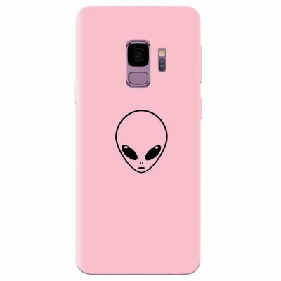 Husa silicon pentru Samsung S9, Pink Alien foto
