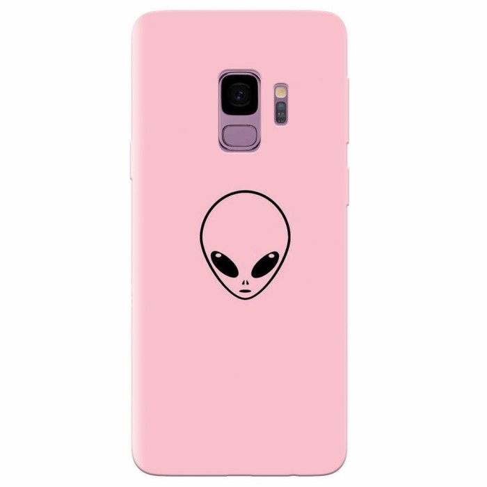 Husa silicon pentru Samsung S9, Pink Alien