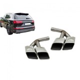 Cumpara ieftin Set Ornamente de toba compatibil Audi Q7 2016-2019 -Argintiu