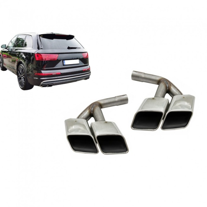 Set Ornamente de toba compatibil Audi Q7 2016-2019 -Argintiu
