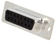 Conector D-Sub 15 Pin Soclu Mama PCB THT 5A foto