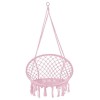 Hamac brazilian, tip scaun, Springos, roz, max 150kg, 79x80x120 cm GartenVIP DiyLine