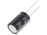 Condensator electrolitic THT 47uF 400VDC &Oslash;16x25mm &plusmn;20%