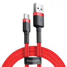 Baseus Type-C USB C Cafule Cablu de date și încărcare 3A 1m roșu roșu (CATKLF-B09)