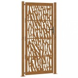 Poarta de gradina 105x205 cm, otel rezistent la intemperii, model cu urme