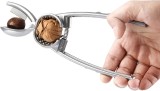 Cleste Multifunctional pt Spart Nuci si Decojit Castane EMC ONSHOP&reg;, 2-in-1, cu Arc si Lama Zimtata, Maner Ergonomic Antiderapant, Argintiu