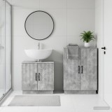 Cumpara ieftin Set de dulapuri pentru baie, 2 piese HOORN Gri Beton