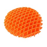 Jucarie worm fidget de decompresie, flippy, anti stres, dimensiune compacta 10 cm, dimensiune extinsa 24.5 cm, portocaliu