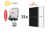 Cumpara ieftin Kit sistem fotovoltaic 20 kW trifazat, invertor Fronius si 31 panouri Canadian Solar 660W