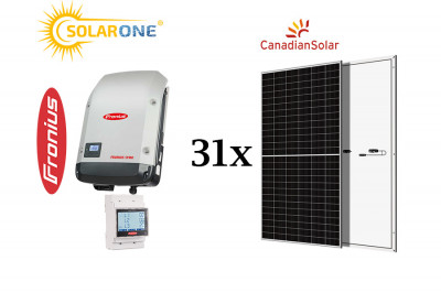 Kit sistem fotovoltaic 20 kW trifazat, invertor Fronius si 31 panouri Canadian Solar 660W foto
