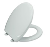 Capac WC din termoplast, MKW S470T010, alb, inchidere standard, 371 x 415 / 445 mm