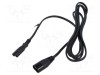 Cablu IEC C7 mamă - IEC C8 tată 2m 2x0,75mm&sup2; 2,5A PVC negru POS
