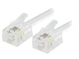 Cablu telefon RJ11 alb 7m