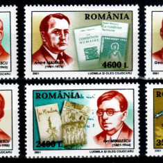 Romania 2001, LP 1544 + 1545, Personalitati I + II, 2 serii, MNH! LP 8,30 lei