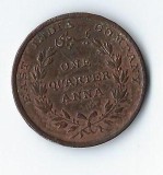Moneda one quarter anna 1835 - India