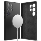 Husa pentru samsung galaxy s24 ultra, ringke silicone magnetic, black
