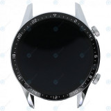 Huawei Watch GT 2 46mm Capac frontal modul display + LCD + digitizer argintiu