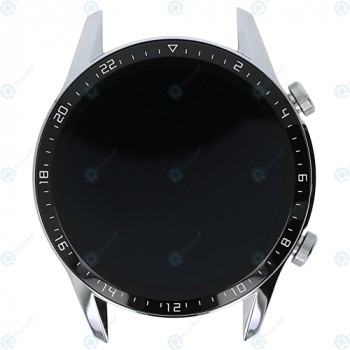 Huawei Watch GT 2 46mm Capac frontal modul display + LCD + digitizer argintiu foto