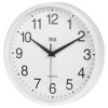 Ceas de Perete Alb 25cm Teesa, Quartz, Analogic, Cifre Arabe, Silentios, Design Modern, Plastic si Sticla