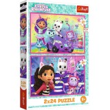 PUZZLE TREFL 2X24 GABBYS DOLLHOUSE AVENTURILE LUI GABBY