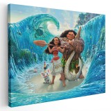 Tablou afis Moana desene animate 2234 Tablou canvas pe panza CU RAMA 60x90 cm