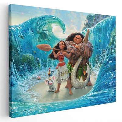 Tablou afis Moana desene animate 2234 Tablou canvas pe panza CU RAMA 40x60 cm foto