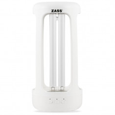 Lampa germicida cu lumina UV Zass, 20 W, rata de sterilizare 99.99%, Alb