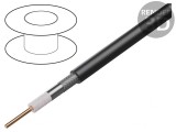 Cablu Coaxial HF195 Cu PVC Negru 5mm Eca