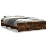 Cumpara ieftin Cadru pat fara saltea stejar fumuriu 140x200 cm lemn prelucrat