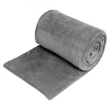 Pătură Catifelată, Model Gri, Dimensiuni 220x150 cm, Material Poliester, Oem