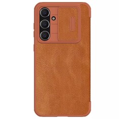Husa Samsung Galaxy S23 FE Nillkin QIN Pro Leather Case, maro foto