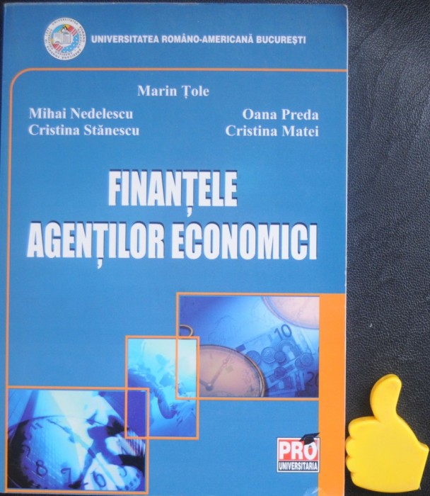 Finantele agentilor economici Oana Preda Mihai Nedelescu Marin Tole