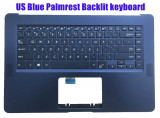 Carcasa superioara cu tastatura palmrest Laptop, Asus, ZenBook Pro UX550V, UX550VD, UX550VE, 13NB0ET2AM0211, 90NB0ES1-R30UI0, iluminata, layout US