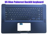 Carcasa superioara cu tastatura palmrest Laptop, Asus, ZenBook Pro UX550V, UX550VD, UX550VE, 13NB0ET2AM0211, 90NB0ES1-R30UI0, iluminata, layout US