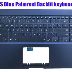 Carcasa superioara cu tastatura palmrest Laptop, Asus, ZenBook Pro UX550V, UX550VD, UX550VE, 13NB0ET2AM0211, 90NB0ES1-R30UI0, iluminata, layout US