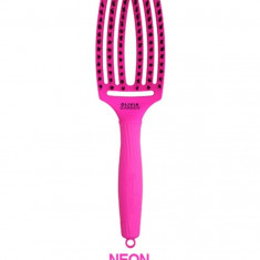 Perie de Par Curbata Olivia Garden Fingerbrush Thinkpink Neon Purple