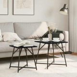 VidaXL Set măsuțe laterale 2 pcs Stejar negru 50 x 50 x 50 cm