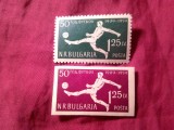 Serie Bulgaria 1959 - Sport - 50 Ani Fotbal in Bulgaria , 2 valori