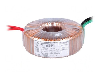 Transformator toroidal 100VA 230V 12V/24V 4.16A/2.08A IP00 foto
