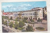 bnk cp Carte postala QSL - Targu Mures - Piata Trandafirilor
