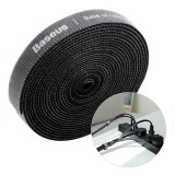 Organizator cabluri cu velcro Baseus 3m, negru, ACMGT-F01