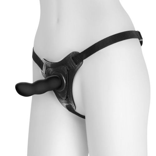 Dildouri strap-on - Crushious Snapper Strap On Negru Ham Ajustabil cu Dildo din Silicon