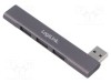 Hub USB LOGILINK 4 porturi USB A 3.2 gri aluminiu PnP